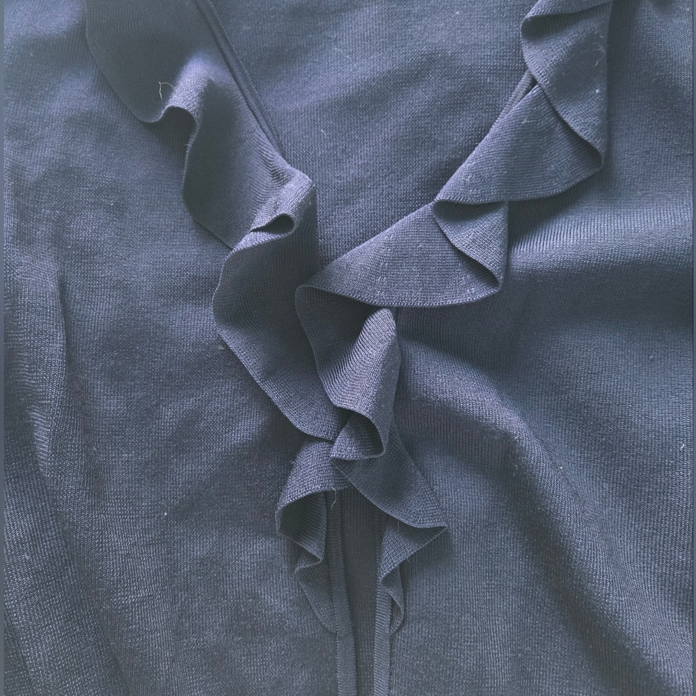 Talbots Ruffle Front Cardigan - Picture 3 of 6